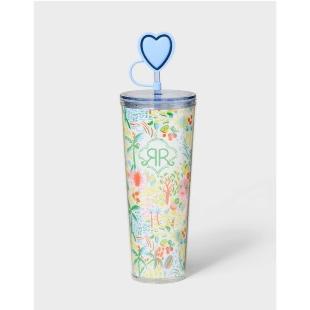 Roller Rabbit x Target Vacation 24 oz Tritan Hydration‎ Tumbler White Blue New